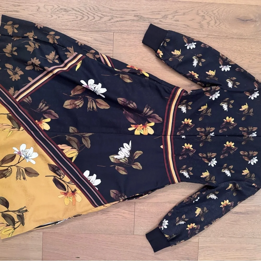 Ted Baker Floral Navy and Yellow Dress size 2 - Picture 7 of 9
